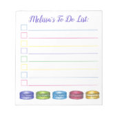 Pastel French Macaron Cookies Bakery Pastry Chef Notitieblok (Voorkant)