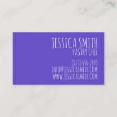 Pastel French Macaron Cookies Bakery Pastry Chef Visitekaartje (Achterkant)