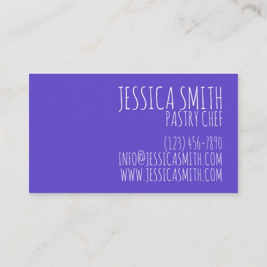 Pastel French Macaron Cookies Bakery Pastry Chef Visitekaartje (Achterkant)