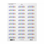 Pastel French Macaron Cookies Bakery Pastry Shop Etiket (Full Sheet)