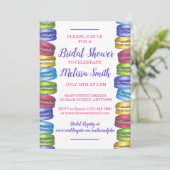 Pastel French Macaron Cookies Vrijgezellenfeest Pa Kaart (Staand voorkant)