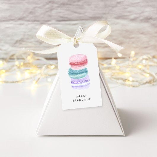 Pastel French Macarons Dank u Cadeaulabel