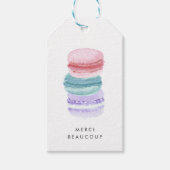 Pastel French Macarons Dank u Cadeaulabel (Voorkant)