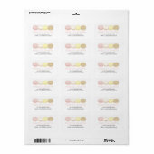 Pastel French Macarons Return Address Etiket (Full Sheet)