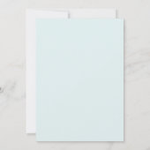 Pastel Frost Blue | Fijnmazig Script-Vrijgezellenf Kaart (Achterkant)
