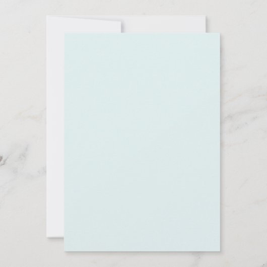 Pastel Frost Blue | Fijnmazig Script-Vrijgezellenf Kaart (Achterkant)
