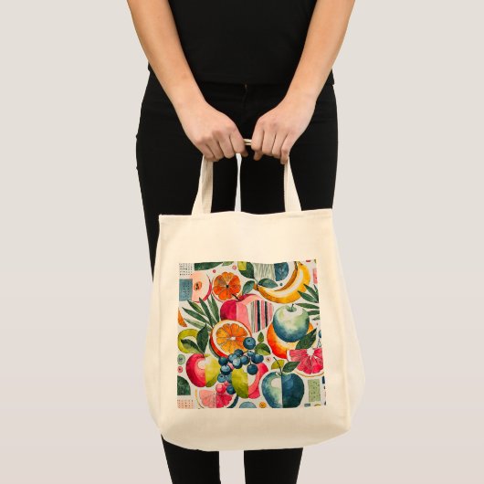 Pastel Fruit Symphony Tote Bag (Voorkant (product))