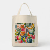 Pastel Fruit Symphony Tote Bag (Achterkant)
