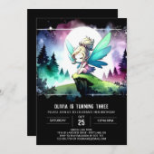 Pastel Fun Fairy Verjaardag Kaart (Voorkant / Achterkant)