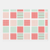 Pastel Fun Retro Jingle Aangepaste Kerstmis Inpakpapier Vel (Voorkant 3)