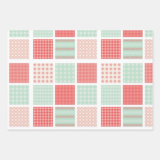 Pastel Fun Retro Jingle Aangepaste Kerstmis Inpakpapier Vel (Voorkant 3)