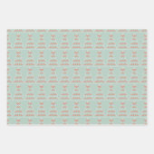 Pastel Fun Retro Jingle Aangepaste Kerstmis Inpakpapier Vel (Voorkant 2)