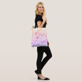 Pastel Funky Eclectische Boho Abstracte Bewolkte Z Tote Bag (Op model)