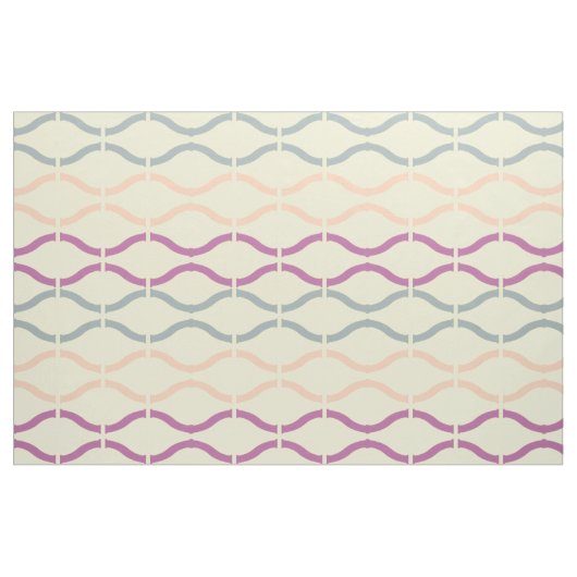 Pastel Funky Retro Geometrisch Patroon 3 Stof (Fat Quarter)