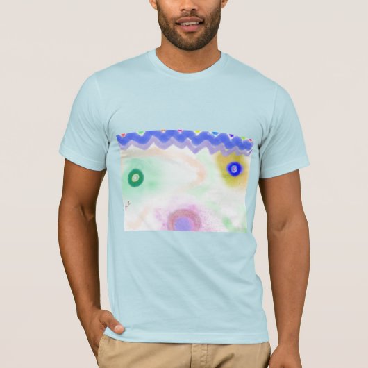 Pastel Galaxies Impressionist Art Men's T-Shirt (Voorkant)