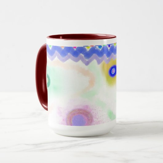 Pastel Galaxies Impressionist Art Mug Mok (Voorkant links)