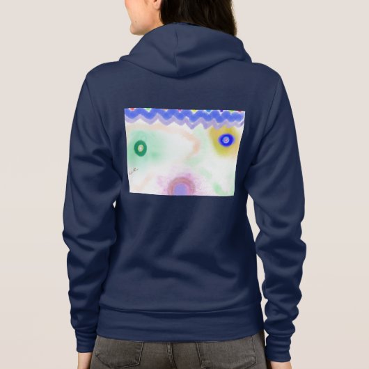 Pastel Galaxies Impressionist Zip-Up Hoodie (Achterkant)