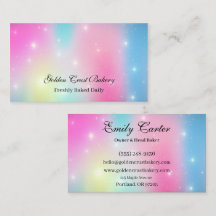 Pastel Galaxy Bakkerij Bedrijfskaart Ontwerp