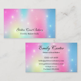 Pastel Galaxy Bakkerij Bedrijfskaart Ontwerp Klantenkaartje