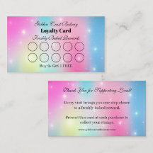 Pastel Galaxy Bakkerij Loyalty Ponskaart