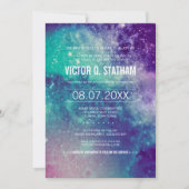 Pastel Galaxy Bar Mitzvah Party nodigt uit Kaart (Voorkant)