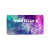 Pastel Galaxy bruiloft Adresetiketten Etiket (Voorkant)