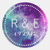 Pastel Galaxy bruiloft gunst Stickers (Voorkant)