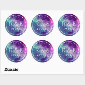 Pastel Galaxy bruiloft gunst Stickers (Vel)