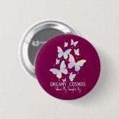 Pastel Galaxy Butterflies Dreamy Aesthetic Ronde Button 5,7 Cm (Voorkant /achterkant)