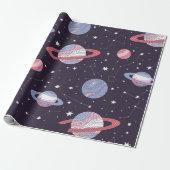 Pastel Galaxy inpakpapier (Uitgerold)