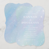 Pastel Galaxy Iridescent Weddenschap Kaart (Voorkant / Achterkant)