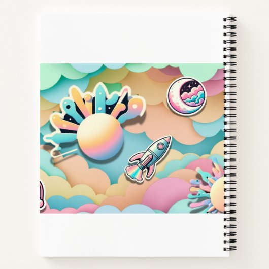 Pastel Galaxy Notitieboek (Achterkant)