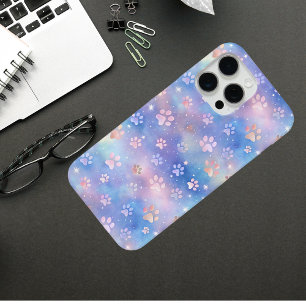 Pastel Galaxy Paw Prints – Schattigee Kosmische Pe iPhone 15 Pro Max Hoesje