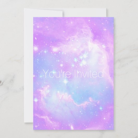 Pastel Galaxy ruimtetag Kaart (Achterkant)