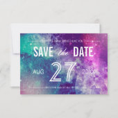 Pastel Galaxy Sla de datumkaarten op Save The Date (Voorkant)