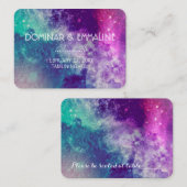 Pastel Galaxy Trouwplaats kaarten Plaatskaartje (Voorkant / Achterkant)