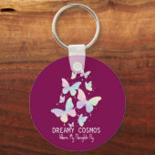 Pastel Galaxy Vlinders Droom Esthetiek Sleutelhanger (Voorkant)