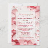 Pastel Galentine's Day Party Hearts Modern Ivory Kaart (Voorkant)