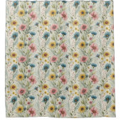 Pastel Garden Curtain Anniversary Gift for Two Douchegordijn (Voorkant)