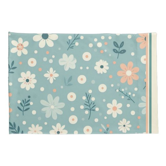 Pastel Garden Delight Kussensloop (Achterkant-Rechts)