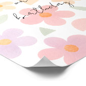 Pastel Garden Delight – Minimalistisch bloemmotief Poster (Hoek)