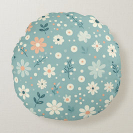 Pastel Garden Delight Rond Kussen