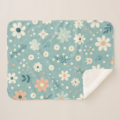 Pastel Garden Delight Sherpa Deken (Voorkant (horizontaal))