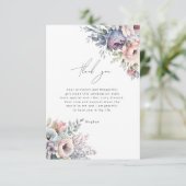 Pastel Garden Floral Dank u kaart (Staand voorkant)