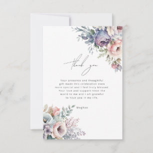 Pastel Garden Floral Dank u kaart