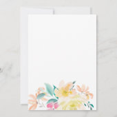 Pastel Garden Floral Weddenschap Kaart (Achterkant)