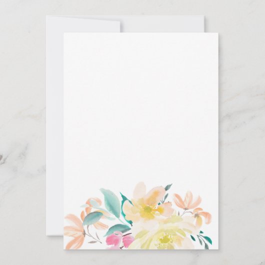 Pastel Garden Floral Weddenschap Kaart (Achterkant)