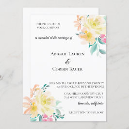 Pastel Garden Floral Weddenschap Kaart