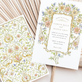 Pastel Garden Lijst Rococo bruiloft Kaart