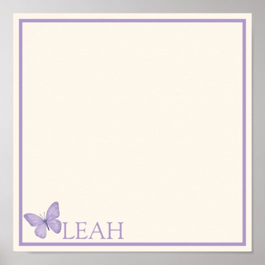 Pastel Garden theefeestje placemat Poster (Voorkant)